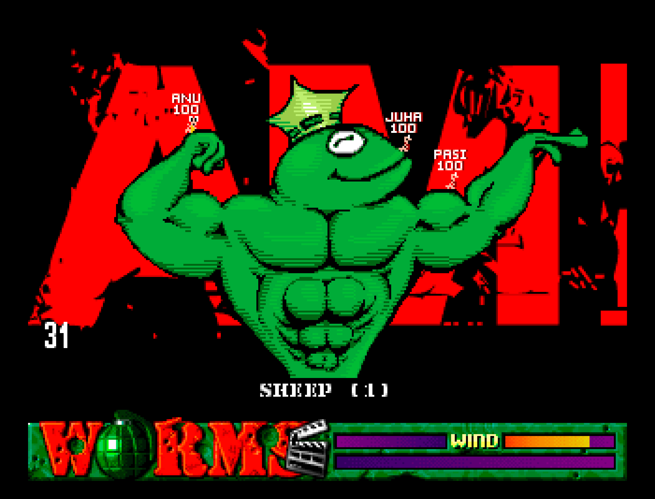 Sakun Worms DC "1.5" -taso (Amiga)
